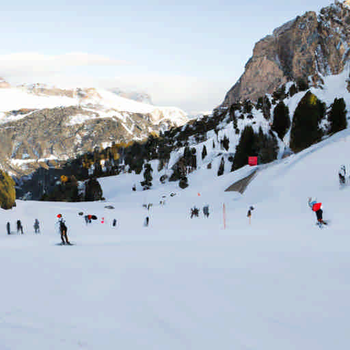 Skiing in Alta Badia, Italy