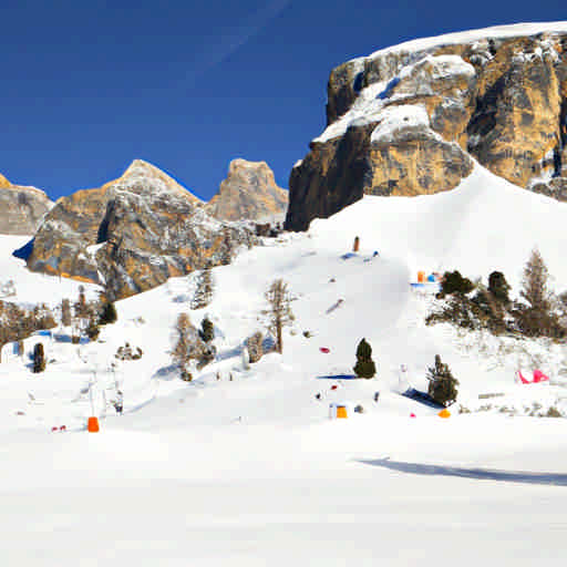 Skiing in Cortina d'Ampezzo, Italy