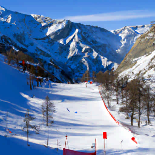 Skiing in La Thuile, Italy