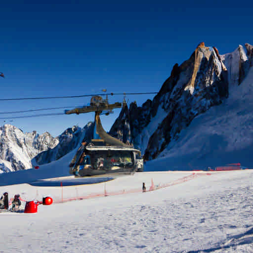 Skiing in Monte Bianco, Italy