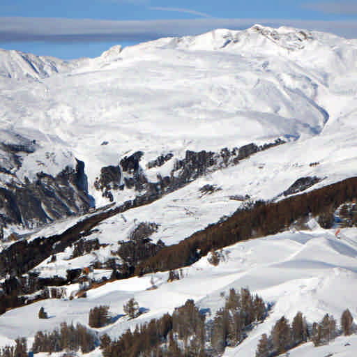 Skiing in Val d'Aosta, Italy