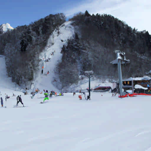 Skiing in Gudauri, Russia