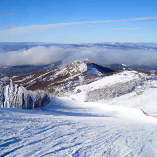 Skiing in Gudauri, Russia